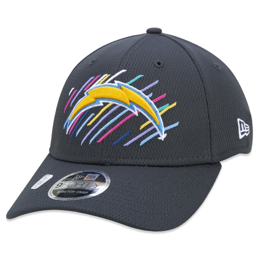 Berretto esclusivo New Era - 9FORTY Stretch Snap Los Angeles Chargers Crucial Catch Tesa curva Edizione Nera