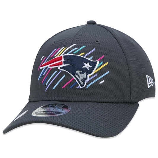 Berretto esclusivo New Era - 9FORTY Stretch Snap New England Patriots Crucial Catch Tesa curva Edizione Nera