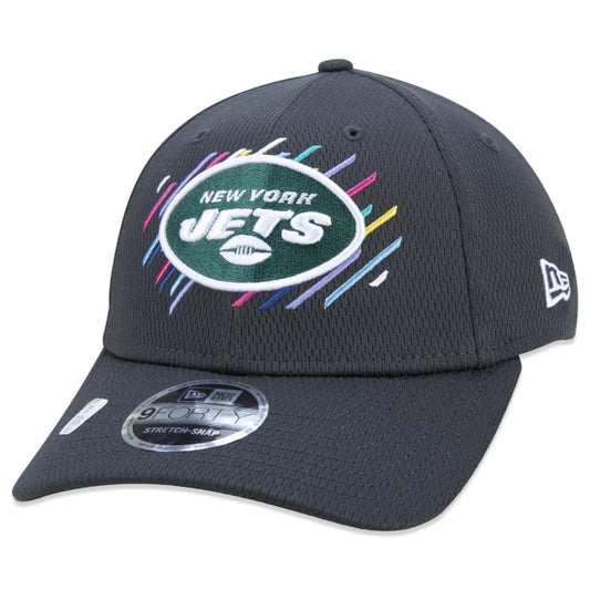 Berretto esclusivo New Era - 9FORTY Stretch Snap New York Jets Crucial Catch Tesa curva Edizione Nera