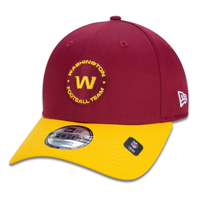 Cappello esclusivo New Era - 9FORTY Snapback a tesa curva con logo Washington Football Edition