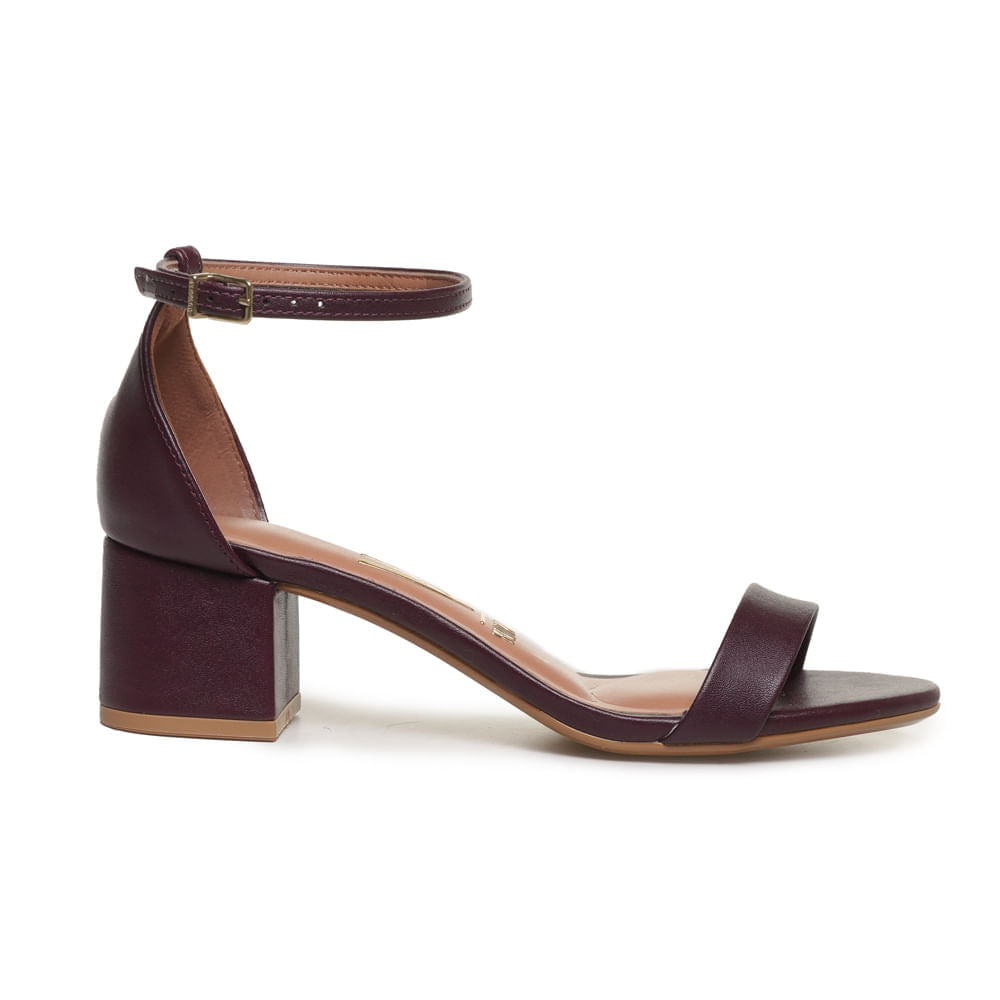 Sandalo con tacco a blocco da donna Vizzano - Vino