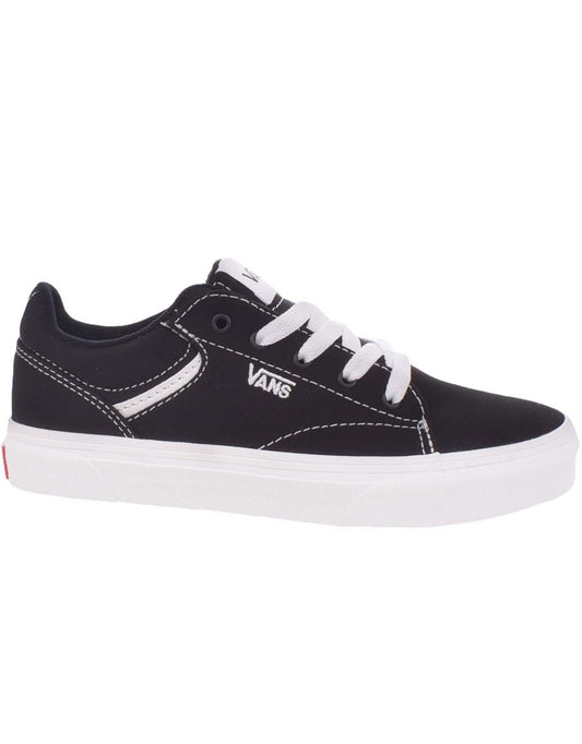 Vans Boys' Seldan Low-Top Casual Canvas Sneakers - Black/White