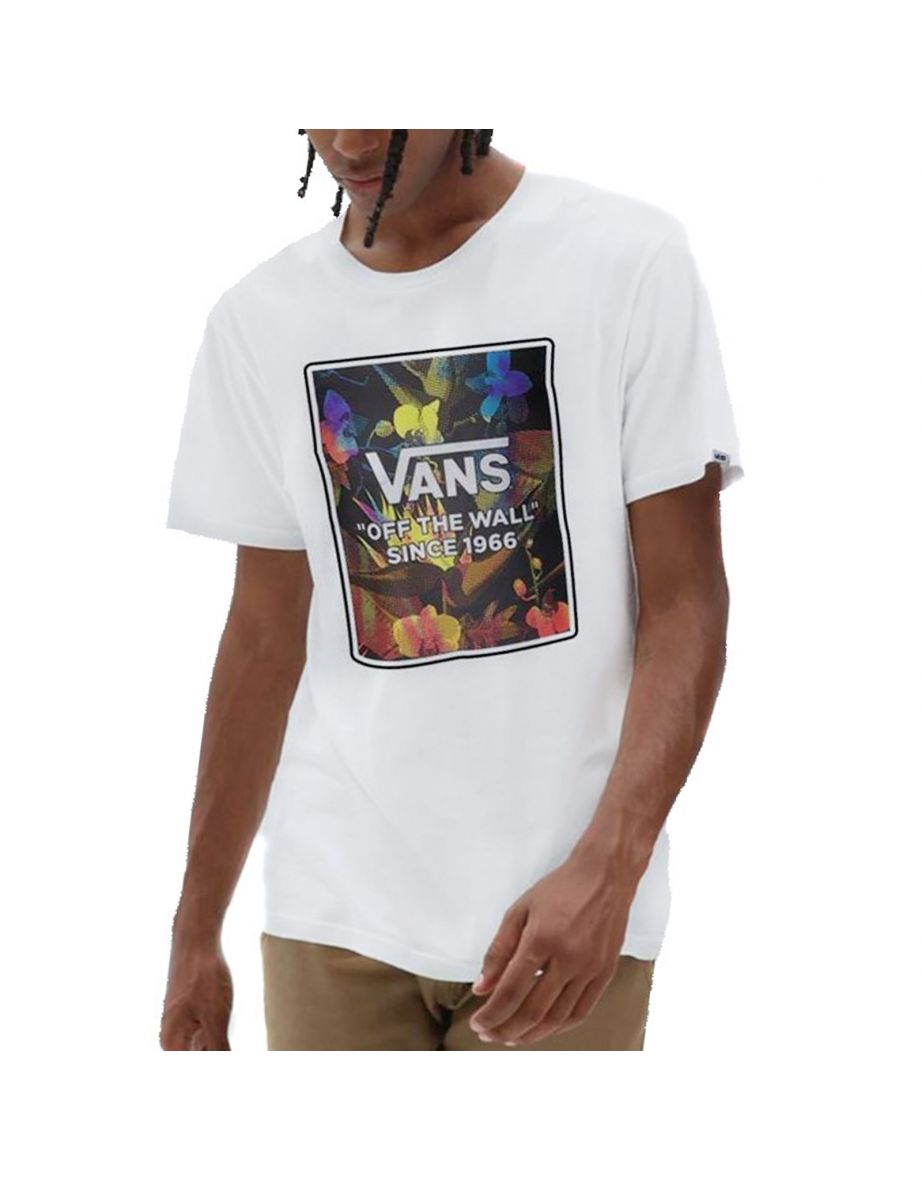 Maglietta a maniche corte Vans Uomo Floral Tie-Dye Boxed Fill - Bianco
